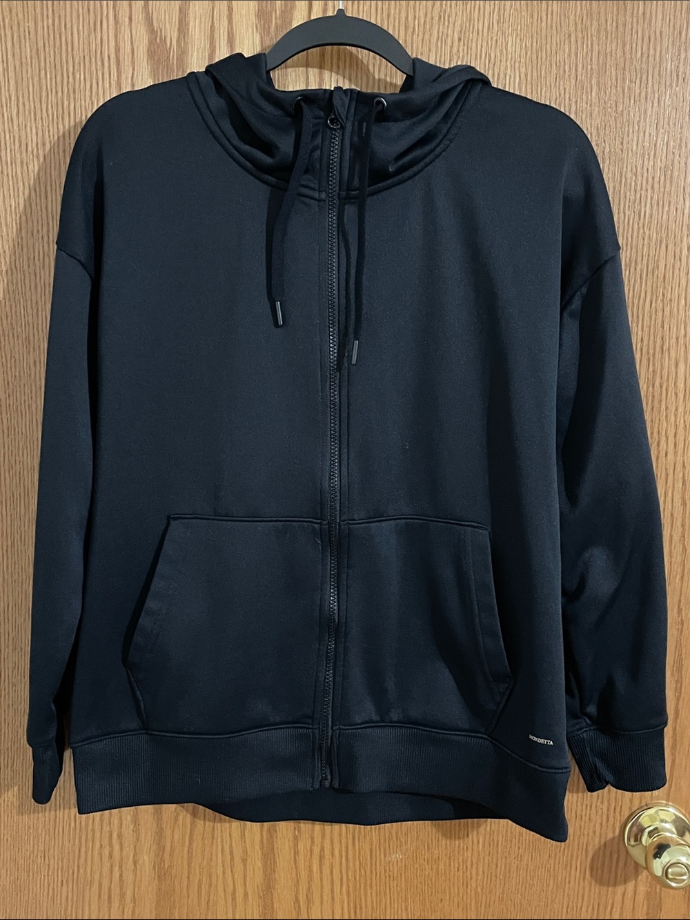 Mondetta Black Lightweight Zip-Up Hooded Shirt Jacket